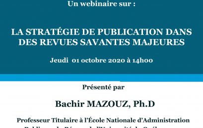 La stratégie de publication dans des revues savantes majeures