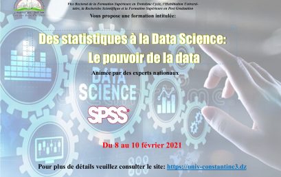 Appel à Formation: Des statistiques à la data science