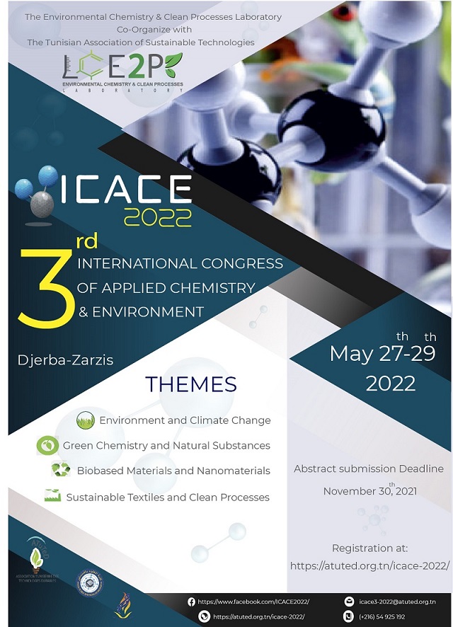 Le troisième Congrès International de Chimie Appliquée & Environnement (ICACE–3)