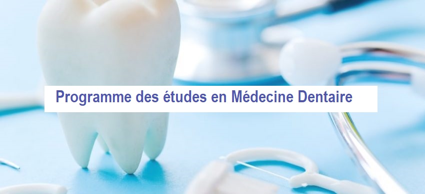 Programme des études en Médecine Dentaire