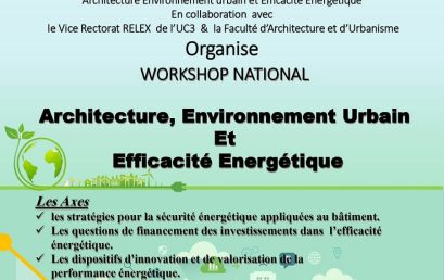Workshop National: Architecture, Environnement Urbain et Efficacité Energétique
