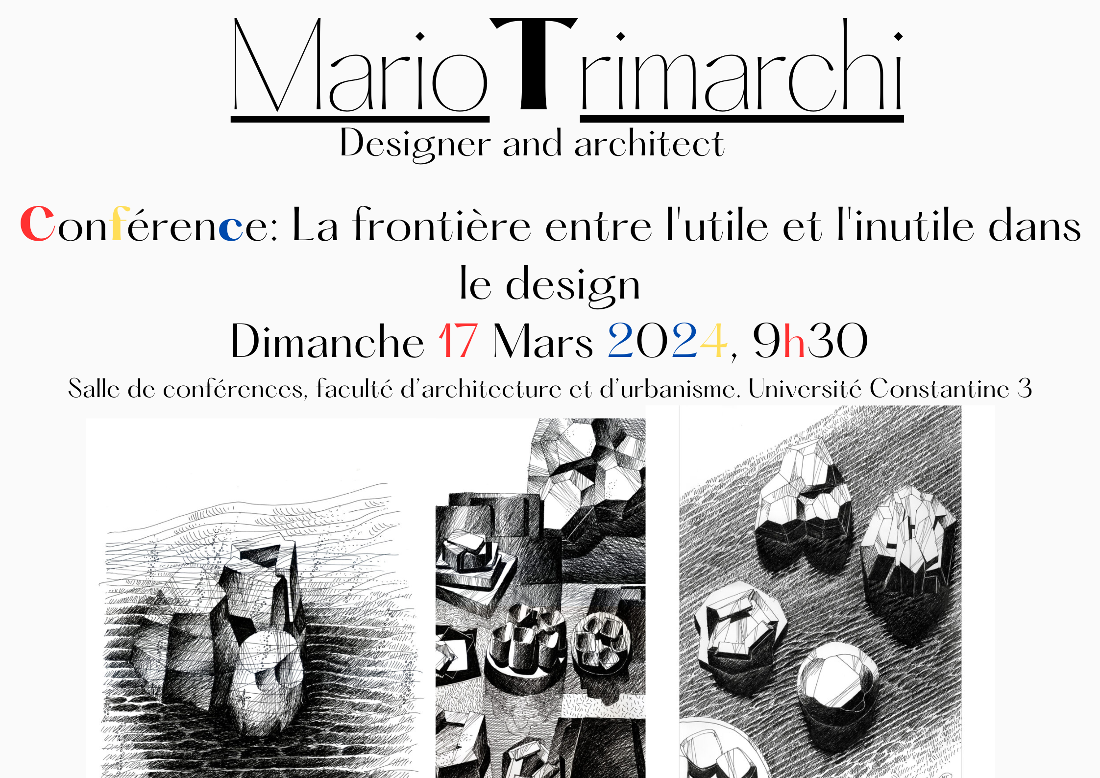 Conférence du designer et architecte Mario Trimarchi