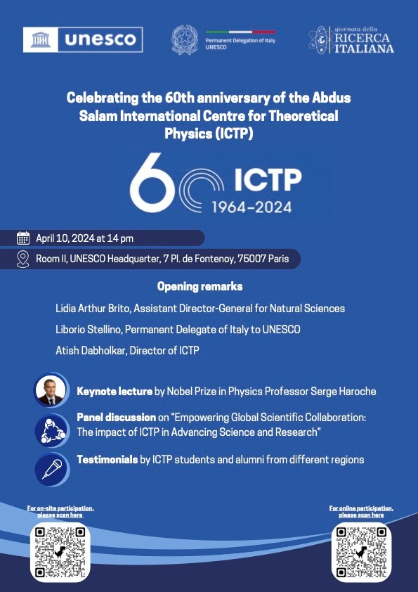 Celebrating the 60th Anniversary of ICTP: UNESCO Headquarters