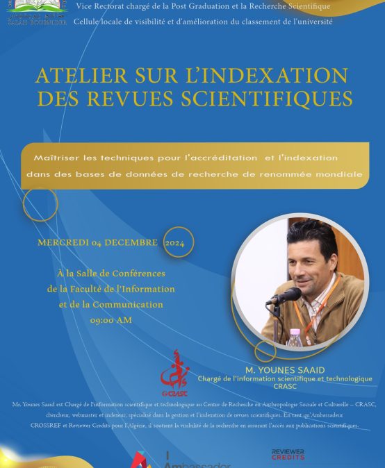 Atelier sur l’indexation des Revues Scientifiques