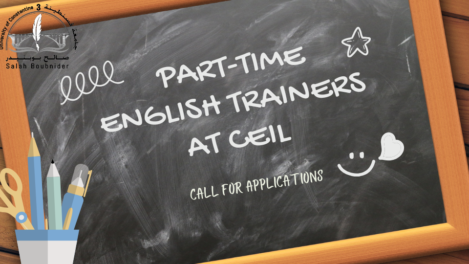 Call for Applications: Part-Time English Trainers at CEIL