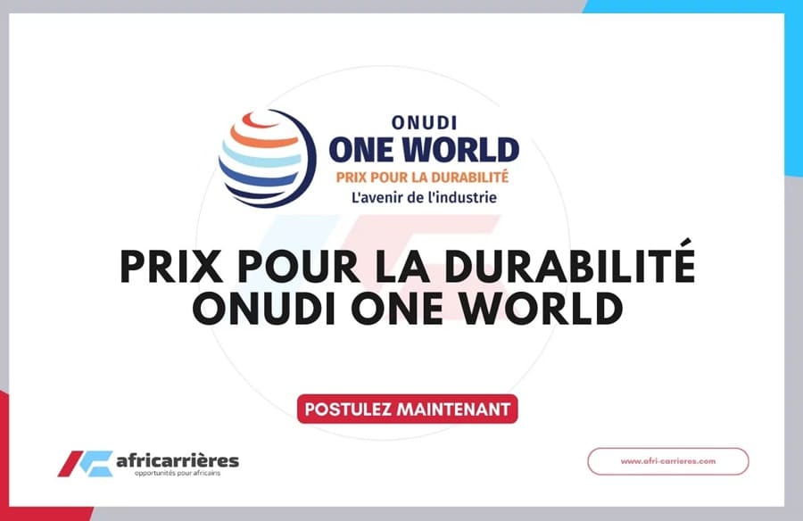Prix de l’ONUDU « ONE World pour le développement Durable Prix de l’ONUDU « ONE World pour le développement Durable