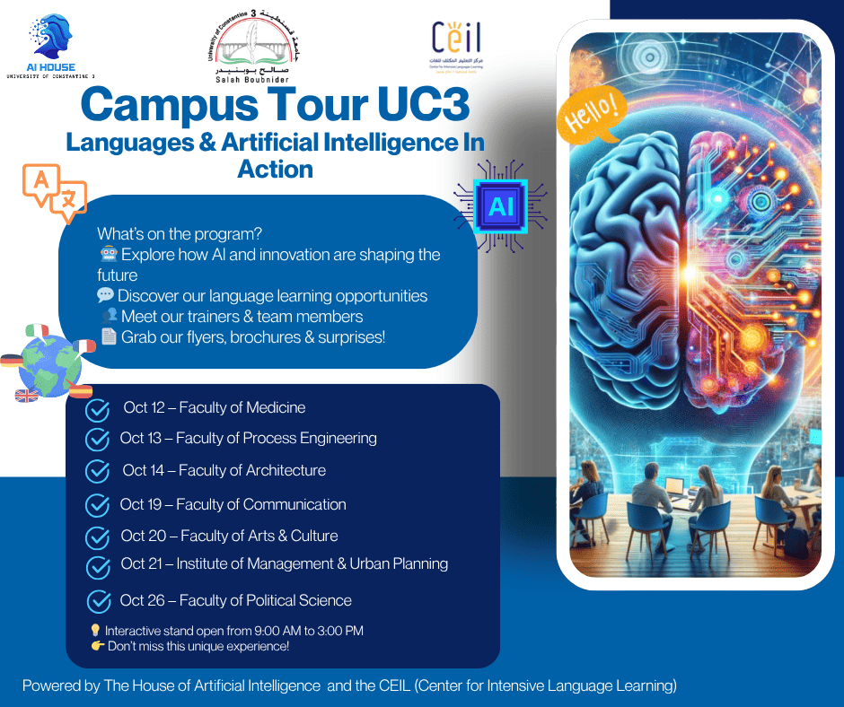 Campus Tour UC3 – Languages & Artificial Intelligence in Action! Campus Tour UC3 – Languages & Artificial Intelligence in Action!