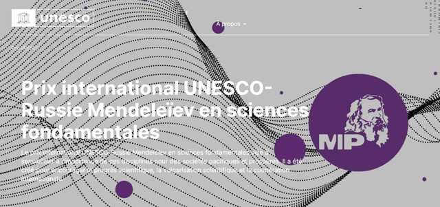 Appel à candidature pour la 4e édition du Prix international UNESCO-Russie Mendeleiev